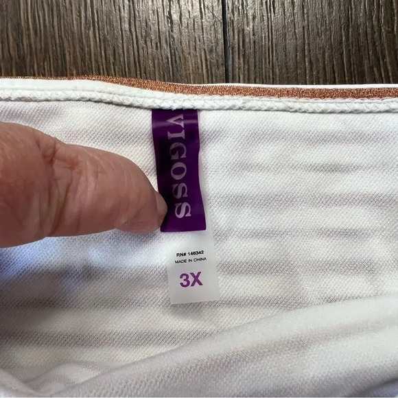 Vigoss Met Stripe One Piece Swimsuit SZ 3X - Picture 4 of 7